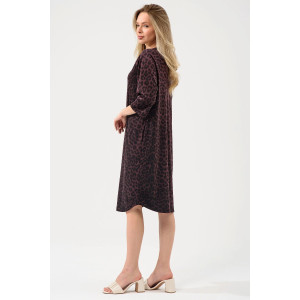 Туника женская "Сафари" 2427-В велюр (р-ры: 54-64) бордовый