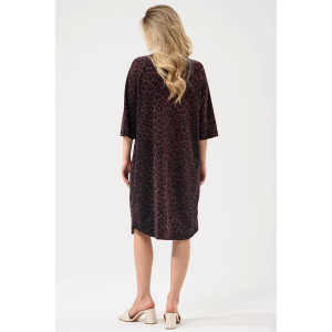 Туника женская "Сафари" 2427-В велюр (р-ры: 54-64) бордовый