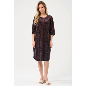 Туника женская "Сафари" 2427-В велюр (р-ры: 54-64) бордовый