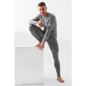 Костюм двойка мужской (термобелье) "Стандарт" 2352-ПЭ полиэстер (р-ры: 46-58) серый