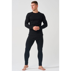 Костюм двойка мужской "Термобелье" (базовое)" 1775-Рн хлопок с эластаном (р-ры: 40-58) черный Костюм двойка мужской "Термобелье" (базовое)" 1775-Рн хлопок с эластаном (р-ры: 40-58) черный
