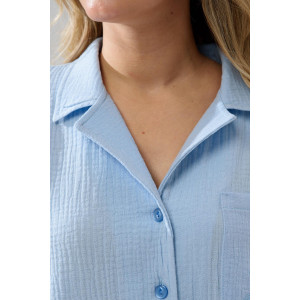 Пижама женская "Муслин" 2403-Мус муслин (р-ры: 44-54) голубой