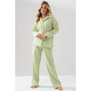Пижама женская "Муслин" 2403-Мус муслин (р-ры: 44-54) зеленый