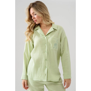 Пижама женская "Муслин" 2403-Мус муслин (р-ры: 44-54) зеленый