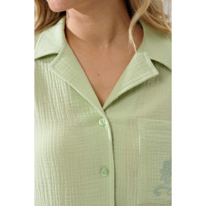 Пижама женская "Муслин" 2403-Мус муслин (р-ры: 44-54) зеленый