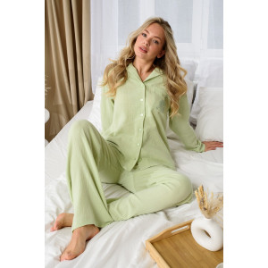 Пижама женская "Муслин" 2403-Мус муслин (р-ры: 44-54) зеленый