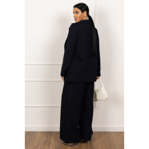 Костюм двойка женский 2123/2 креп (р-ры: 48-58) темно-синий Костюм двойка женский 2123/2 креп (р-ры: 48-58) темно-синий