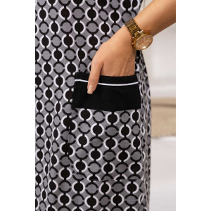 Халат женский 2088 кулирка (р-ры: 48-62) черный-серый Халат женский 2088 кулирка (р-ры: 48-62) черный-серый