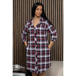 Халат женский 2009/2 кулирка (р-ры: 48-58) белый-красный Халат женский 2009/2 кулирка (р-ры: 48-58) белый-красный