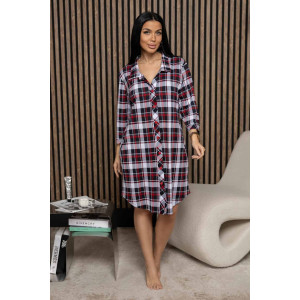 Халат женский 2009/2 кулирка (р-ры: 48-58) белый-красный Халат женский 2009/2 кулирка (р-ры: 48-58) белый-красный