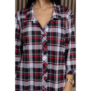 Халат женский 2009/2 кулирка (р-ры: 48-58) белый-красный Халат женский 2009/2 кулирка (р-ры: 48-58) белый-красный