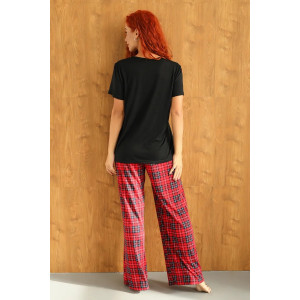 Костюм двойка женский 2241 бамбук (р-ры: 44-58) красный