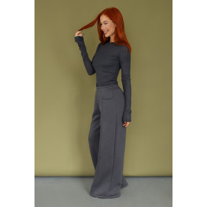 Брюки женские 2249 футер 3-х нитка с начесом (р-ры: 42-52) серый