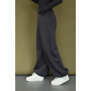 Брюки женские 2249 футер 3-х нитка с начесом (р-ры: 42-52) серый