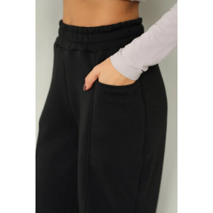 Брюки женские 2249/2 футер 3-х нитка с начесом (р-ры: 42-52) черный