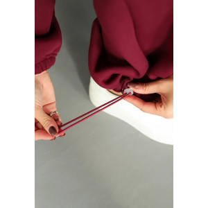 Костюм двойка женский 2246/3 футер 3-х нитка с начесом (р-ры: 42-52) бордо