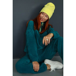 Костюм двойка женский 2076/11 флис (р-ры: 42-52) изумруд