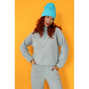 Костюм двойка женский 2076/2 флис (р-ры: 42-52) светло-серый