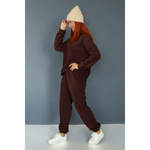 Костюм двойка женский 2076/10 флис (р-ры: 42-52) шоколад