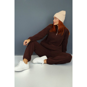 Костюм двойка женский 2076/10 флис (р-ры: 42-52) шоколад