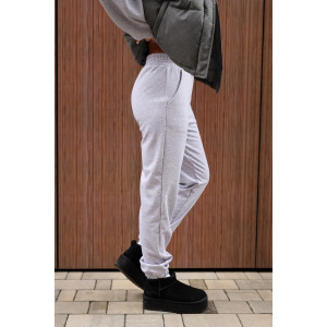 Брюки женские 2252/2 футер 3-х нитка с мехом (р-ры: 44-58) меланж