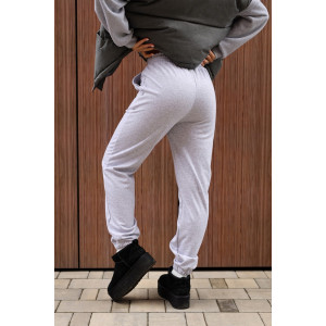 Брюки женские 2252/2 футер 3-х нитка с мехом (р-ры: 44-58) меланж