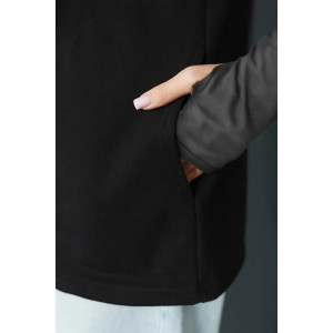 Жилет женский 2247/4 футер 3-х нитка с мехом (р-ры: 48-56) черный