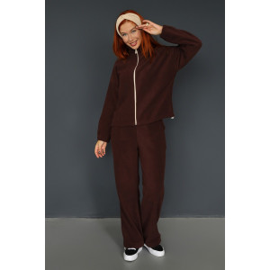 Костюм двойка женский 2243/2 флис (р-ры: 42-52) шоколад