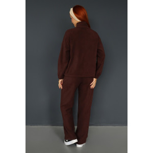 Костюм двойка женский 2243/2 флис (р-ры: 42-52) шоколад