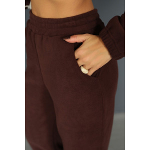 Костюм двойка женский 2243/2 флис (р-ры: 42-52) шоколад