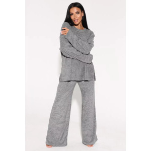 Костюм двойка женский 2066/1 махра (р-ры: 44-58) серый