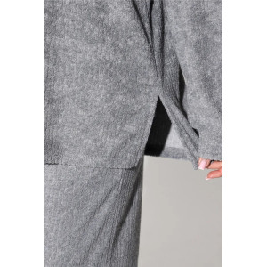 Костюм двойка женский 2066/1 махра (р-ры: 44-58) серый