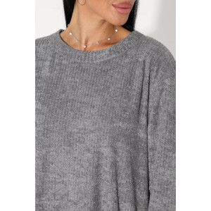 Костюм двойка женский 2066/1 махра (р-ры: 44-58) серый