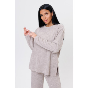 Костюм двойка женский 2066/2 махра (р-ры: 44-58) бежевый