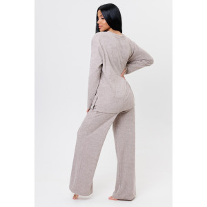 Костюм двойка женский 2066/2 махра (р-ры: 44-58) бежевый