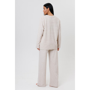 Костюм двойка женский 2066 махра (р-ры: 44-58) молоко