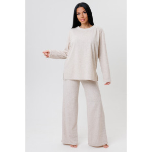 Костюм двойка женский 2066 махра (р-ры: 44-58) молоко