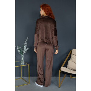Костюм двойка женский 2228/1 велюр (р-ры: 44-52) шоколад