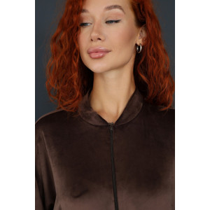 Костюм двойка женский 2228/1 велюр (р-ры: 44-52) шоколад