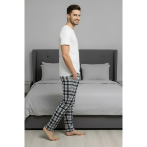 Брюки мужские 2194/1 хлопок с полиэстером (р-ры: 50-60) клетка 1