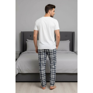 Брюки мужские 2194/1 хлопок с полиэстером (р-ры: 50-60) клетка 1