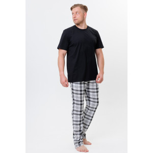 Брюки мужские 2194 хлопок с полиэстером (р-ры: 50-60) клетка 2