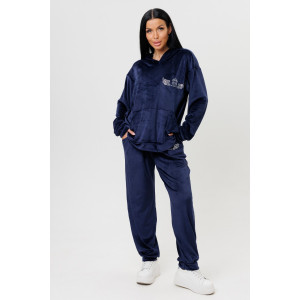 Костюм двойка женский 2226 велюр (р-ры: 46-56) синий