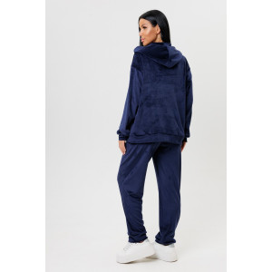 Костюм двойка женский 2226 велюр (р-ры: 46-56) синий