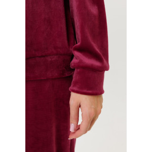 Костюм двойка женский 2227 велюр (р-ры: 46-56) бордо