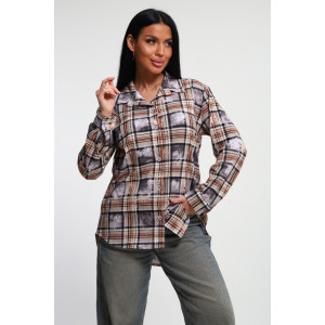 Рубашка женская М380 кулирка (р-ры: 46-60) бежевый Рубашка женская М380 кулирка (р-ры: 46-60) бежевый