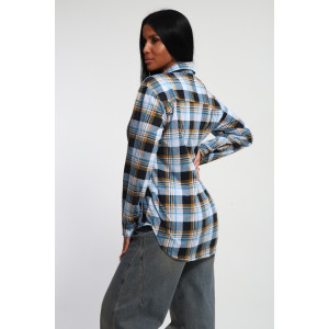 Рубашка женская М380 кулирка (р-ры: 46-60) песочно-голубой Рубашка женская М380 кулирка (р-ры: 46-60) песочно-голубой