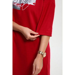 Туника женская М457 "Даша" кулирка (р-ры: 46-60) бордо Туника женская М457 "Даша" кулирка (р-ры: 46-60) бордо