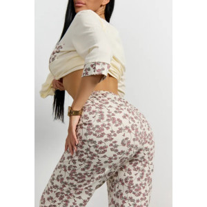 Пижама женская "Юля" 1328-3 кулирка (р-ры: 46-60) экрю