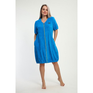 Халат женский "Амина" махра (р-ры: 46-56) бирюза Халат женский "Амина" махра (р-ры: 46-56) бирюза